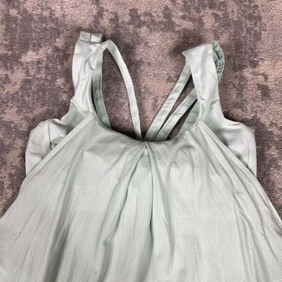Lululemon Nouveau Limits Tank Top Sports Bra Sea Mist Teal Aqua Mint Yoga Sz 4 - Picture 8 of 13